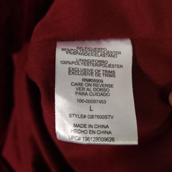 Gianni Bini Womens Short Dress L Burgundy Velvet Deep VNeck Dolman Sleeve Goth - Picture 6 of 11